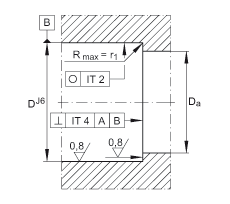 推力角接触球轴承 7602015-2RS-TVP, 单向，接触角 a = 60°，限制公差，两侧唇密封