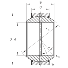 关节轴承 GE180-FO-2RS, 根据 DIN ISO 12 240-1 标准, 需维护,两侧唇密封 关节轴承 GE180-FO-2RS, 根据 DIN ISO 12 240-1 标准, 需维护,两侧唇密封