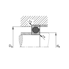 主轴轴承 HCB7022-E-T-P4S, 调节,成对或单元安装,接触角 α = 25°,陶瓷球,限制公差 主轴轴承 HCB7022-E-T-P4S, 调节,成对或单元安装,接触角 α = 25°,陶瓷球,限制公差