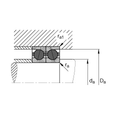 主轴轴承 HCB7022-E-T-P4S, 调节,成对或单元安装,接触角 α = 25°,陶瓷球,限制公差 主轴轴承 HCB7022-E-T-P4S, 调节,成对或单元安装,接触角 α = 25°,陶瓷球,限制公差