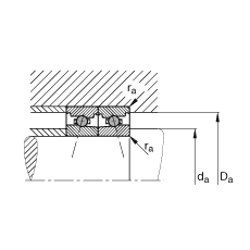 主轴轴承 HC7014-E-T-P4S, 调节，成对或单元安装，接触角 α = 25°，陶瓷球，限制公差