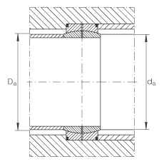 关节轴承 GE1000-DO, 根据 DIN ISO 12 240-1 标准，需维护