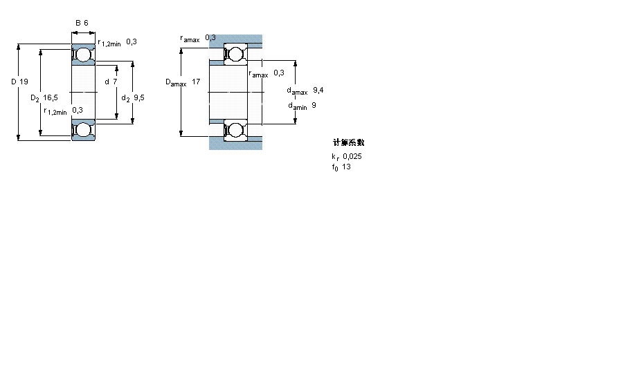 SKF 深沟球607-RSH样本图片
