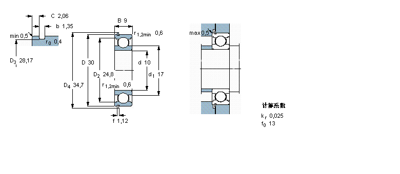 SKF 深沟球6200NR样本图片