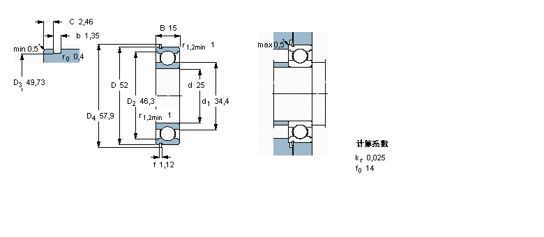 SKF 深沟球6205N样本图片