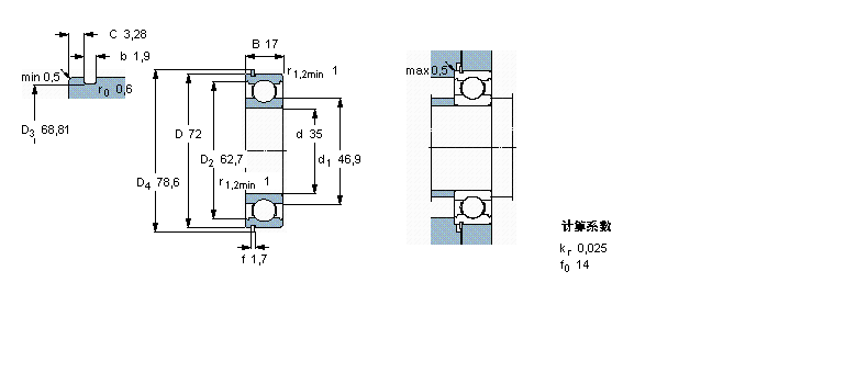 SKF 深沟球6207NR样本图片