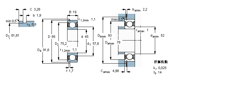 SKF 深沟球6209-2ZNR样本图片