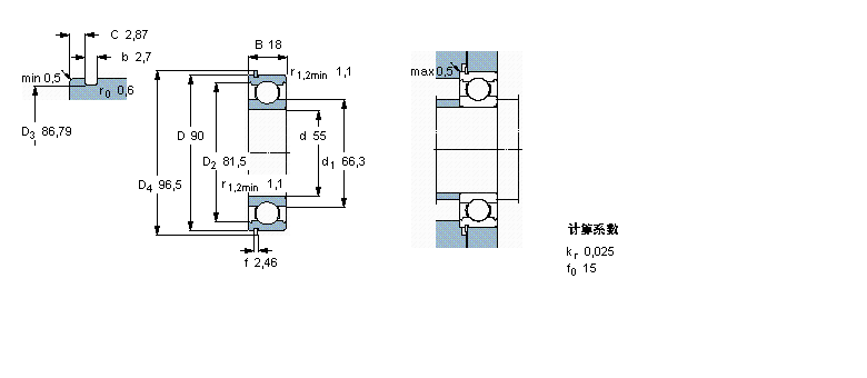 SKF 深沟球6011N样本图片