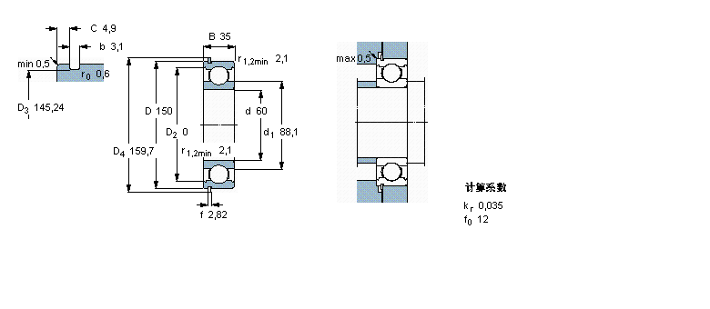 SKF 深沟球6412N样本图片
