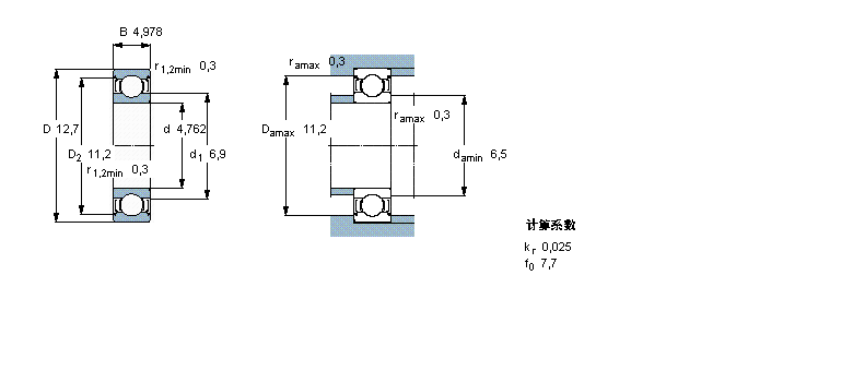 SKF 深沟球WEEYB003-2Z样本图片