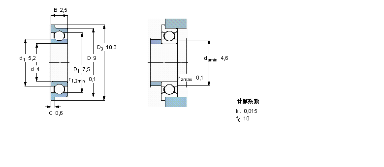 SKF 深沟球W618/4R样本图片