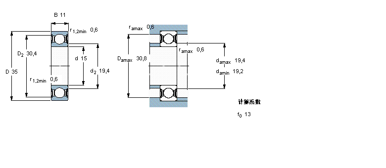 SKF 深沟球6202-2RSLTN9/HC5C3WT样本图片