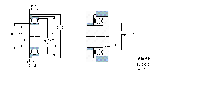 SKF 深沟球W63800-2ZR样本图片