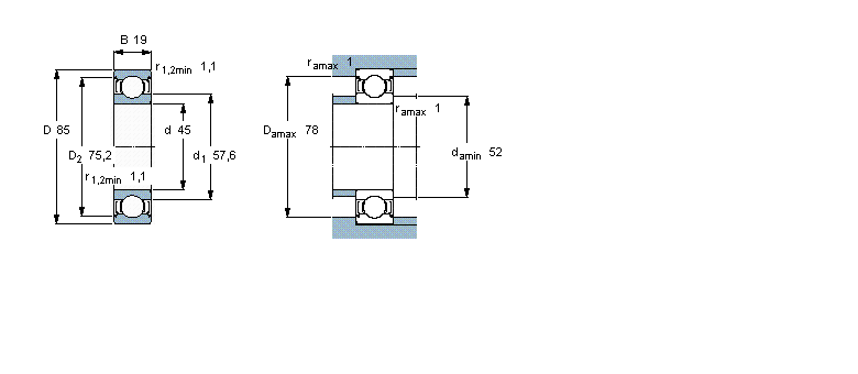 SKF 深沟球6209-2Z/VA201样本图片