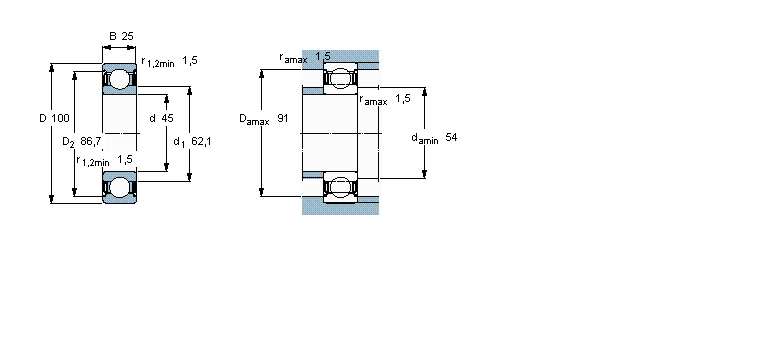 SKF 深沟球6309-2Z/VA208样本图片