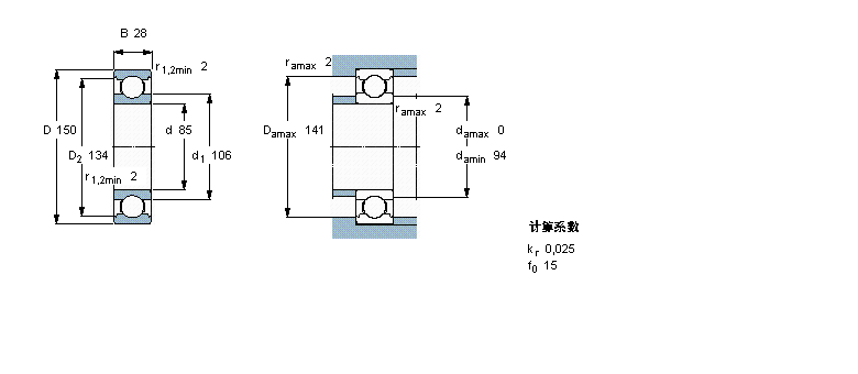 SKF 深沟球6217/W64样本图片