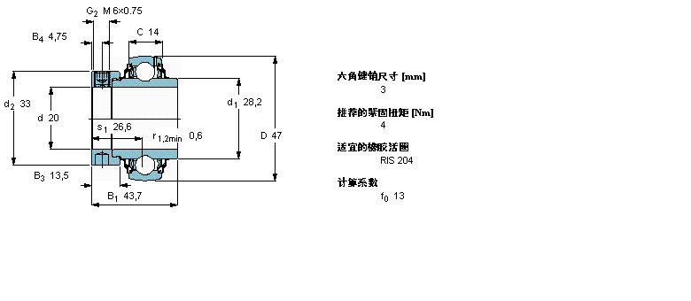 SKF Y-YEL204-2RF/VL065样本图片