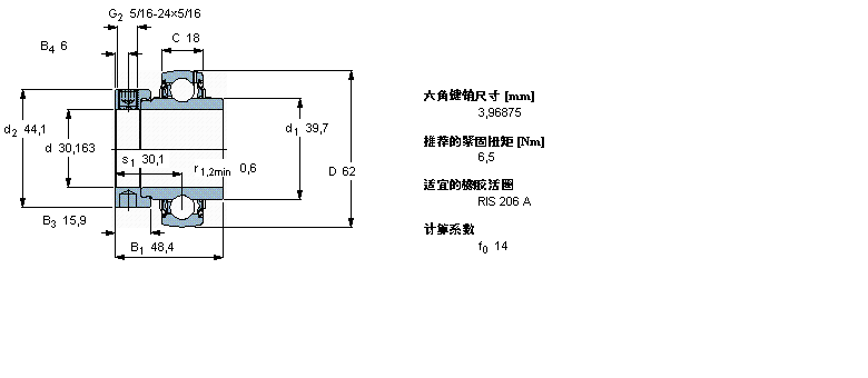 SKF Y-型立式座单元YEL206-103-2F样本图片