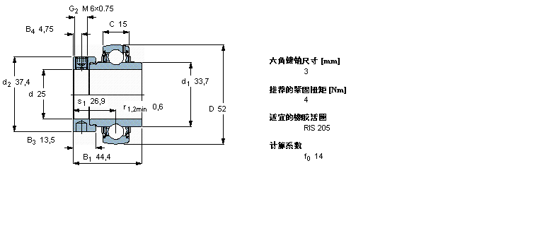 SKF Y-YEL205-2F样本图片