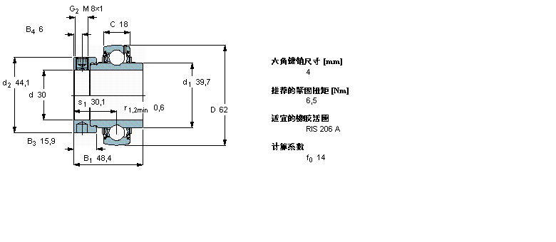 SKF Y-型立式座单元YEL206-2F样本图片