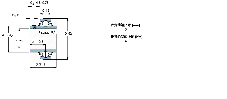 SKF Y-YAR205-2FW/VA228样本图片