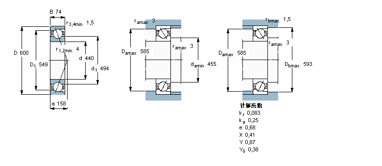 SKF 角接触球71988ACMB样本图片