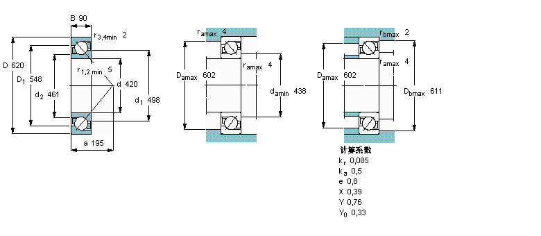 SKF 角接触球7084AM样本图片