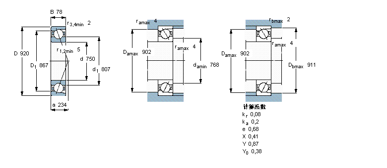 SKF 角接触球718/750ACMB样本图片