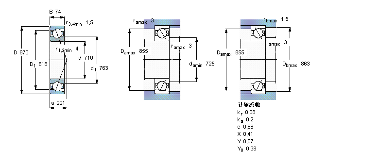 SKF 角接触球718/710ACMB样本图片