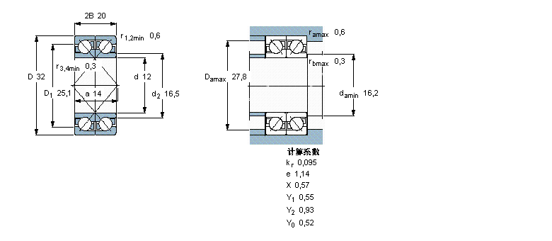 SKF 角接触球2×7201BEGAP样本图片