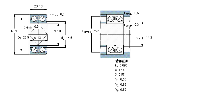 SKF 角接触球2×7200BECBP样本图片