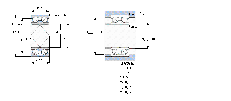 SKF 角接触球2×7215BEGAY样本图片