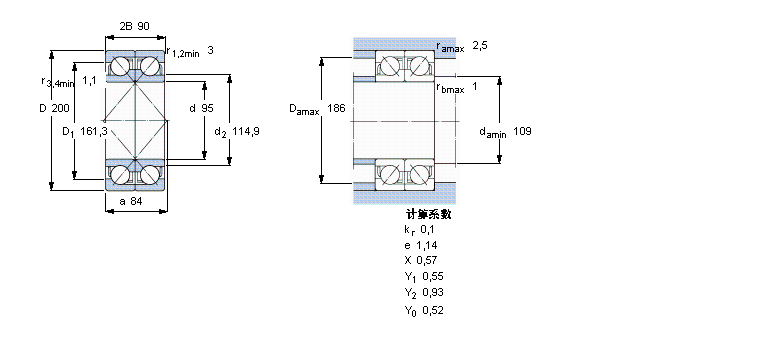 SKF 角接触球2×7319BEGAY样本图片