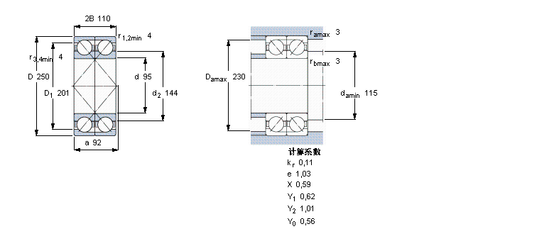 SKF 角接触球2×7419CBM样本图片