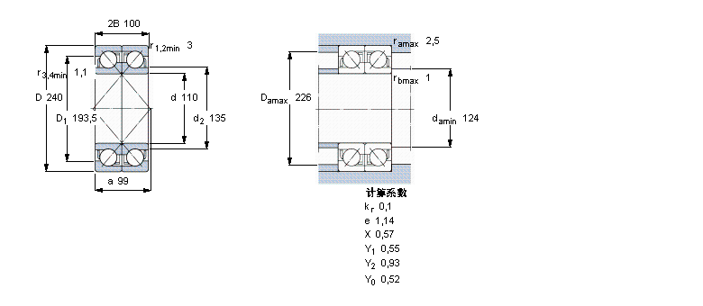 SKF 角接触球2×7322BECBY样本图片