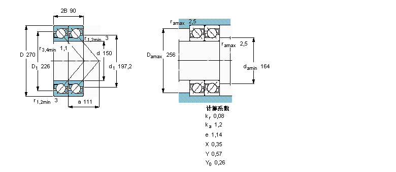 SKF 角接触球2×7230BGAM样本图片