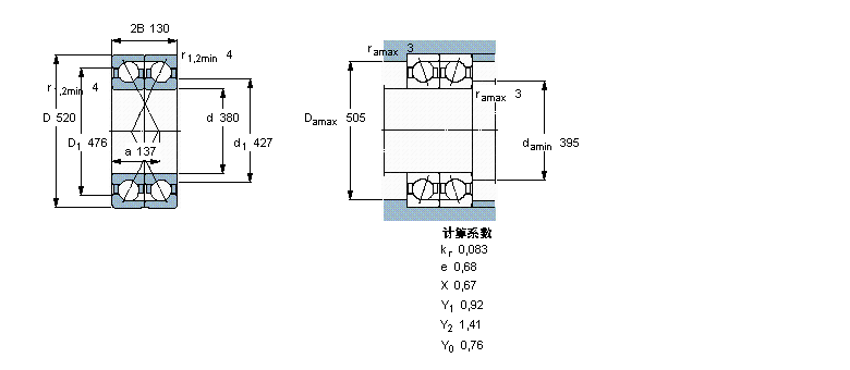 SKF 角接触球2×71976ACGAMB样本图片