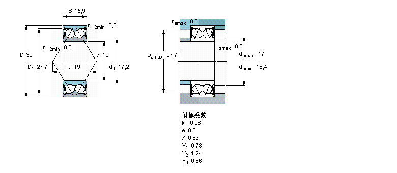 SKF 角接触球3201A-2RS1TN9/MT33样本图片