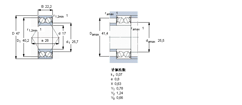 SKF 角接触球3303A-2ZTN9/MT33样本图片