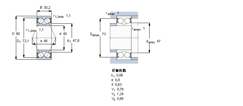 SKF 角接触球5208A-2RS1样本图片