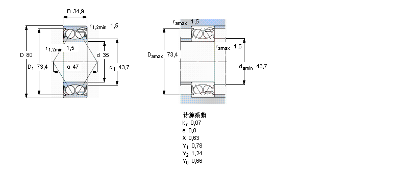 SKF 角接触球5307E-2Z样本图片