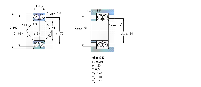 SKF 角接触球3309DMA样本图片