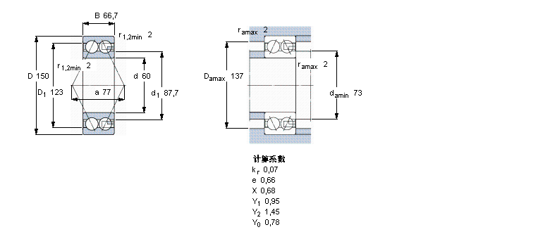 SKF 角接触球5412A样本图片