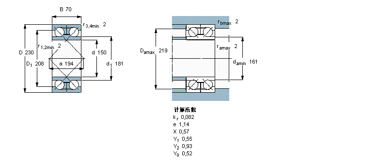 SKF 角接触球305283DA样本图片