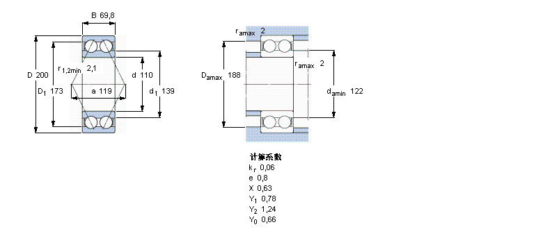 SKF 角接触球5222A样本图片
