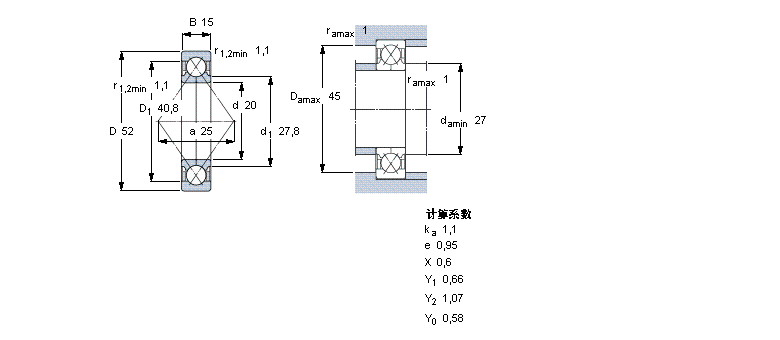 SKF 角接触球QJ304MA样本图片