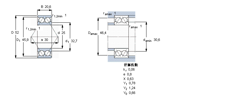 SKF 角接触球3205ATN9/W64样本图片