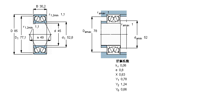 SKF 角接触球3209ATN9/W64样本图片