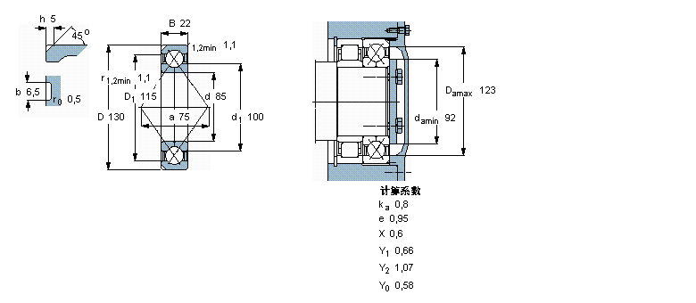 SKF 角接触球QJ1017N2MA样本图片