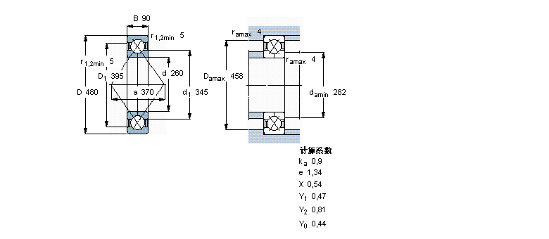 SKF 角接触球QJ1252MA样本图片